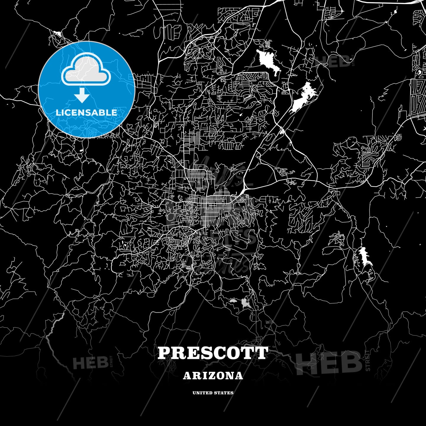 Prescott, Arizona, USA map