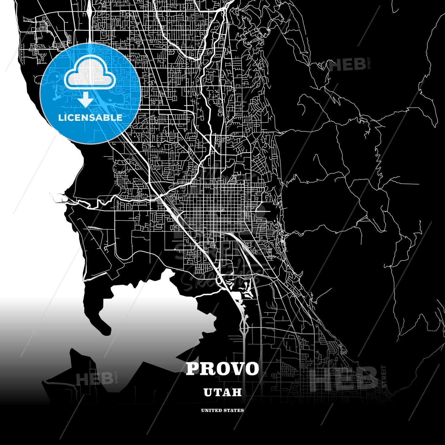 Provo, Utah, USA map