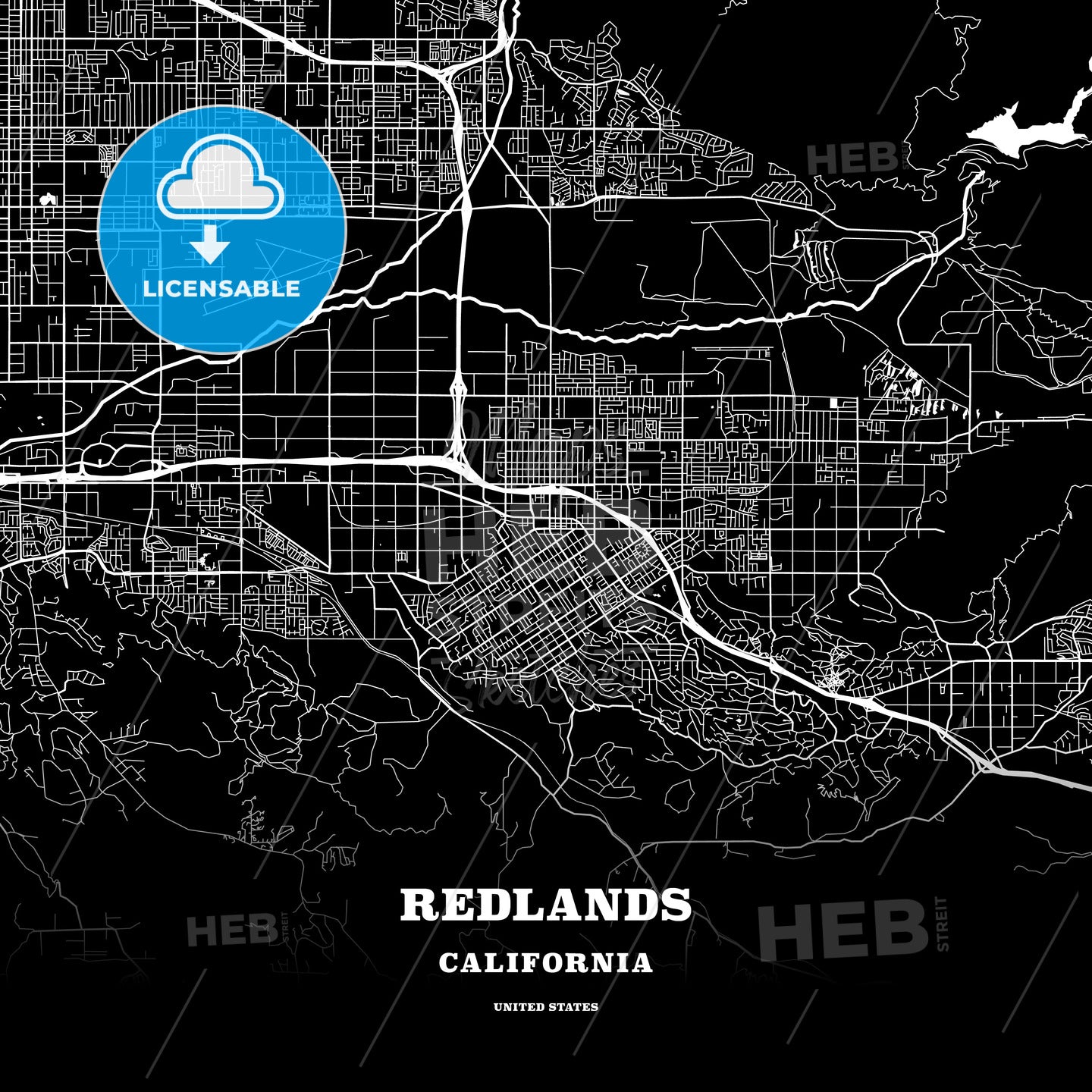 Redlands, California, USA map