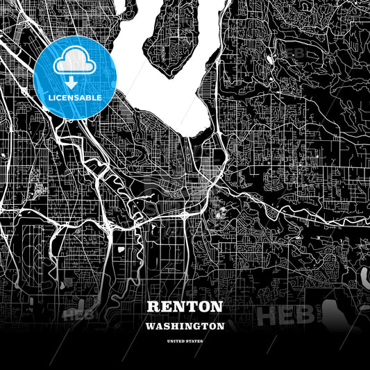 Renton, Washington, USA map