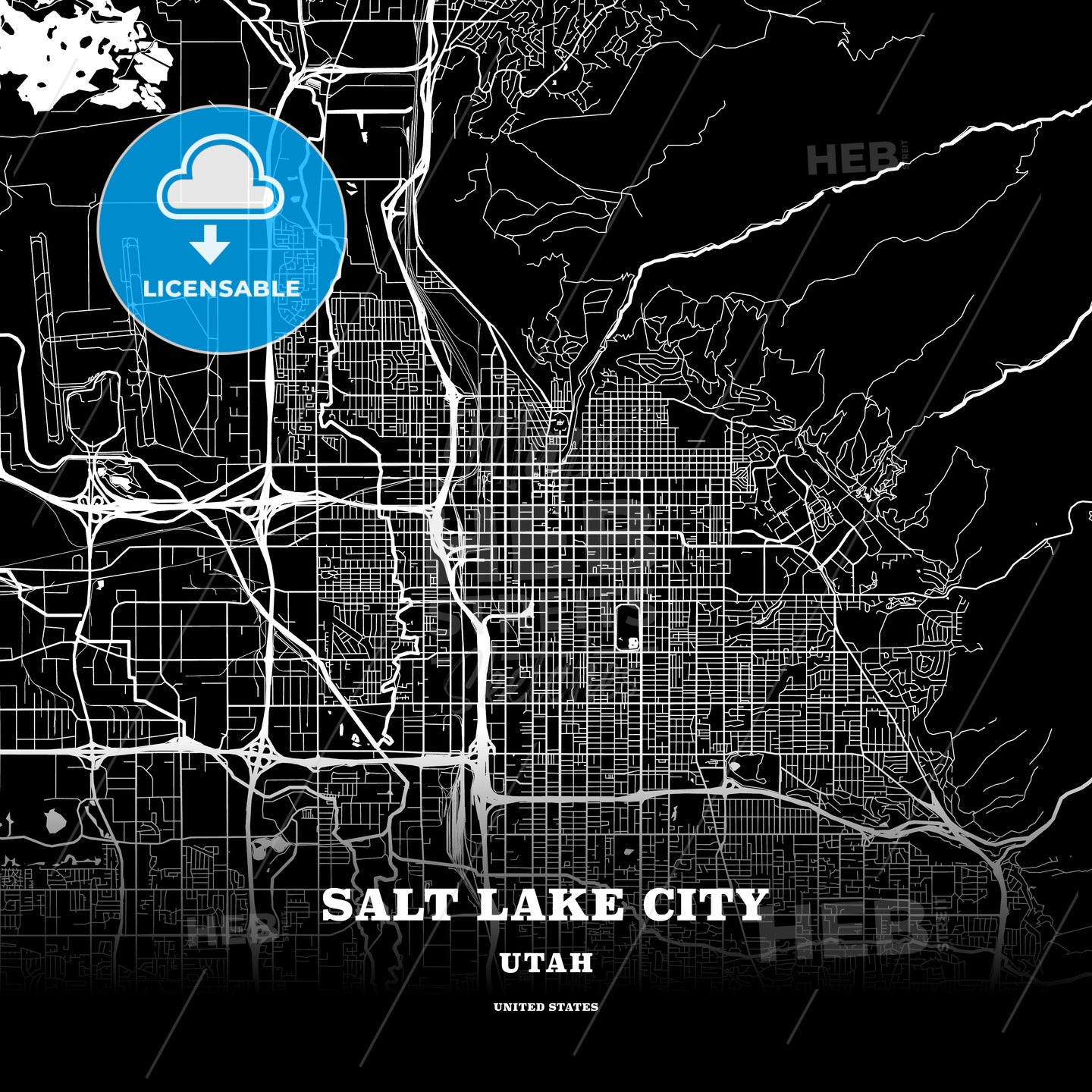 Salt Lake City, Utah, USA map
