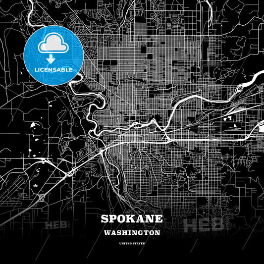 Spokane, Washington, USA map