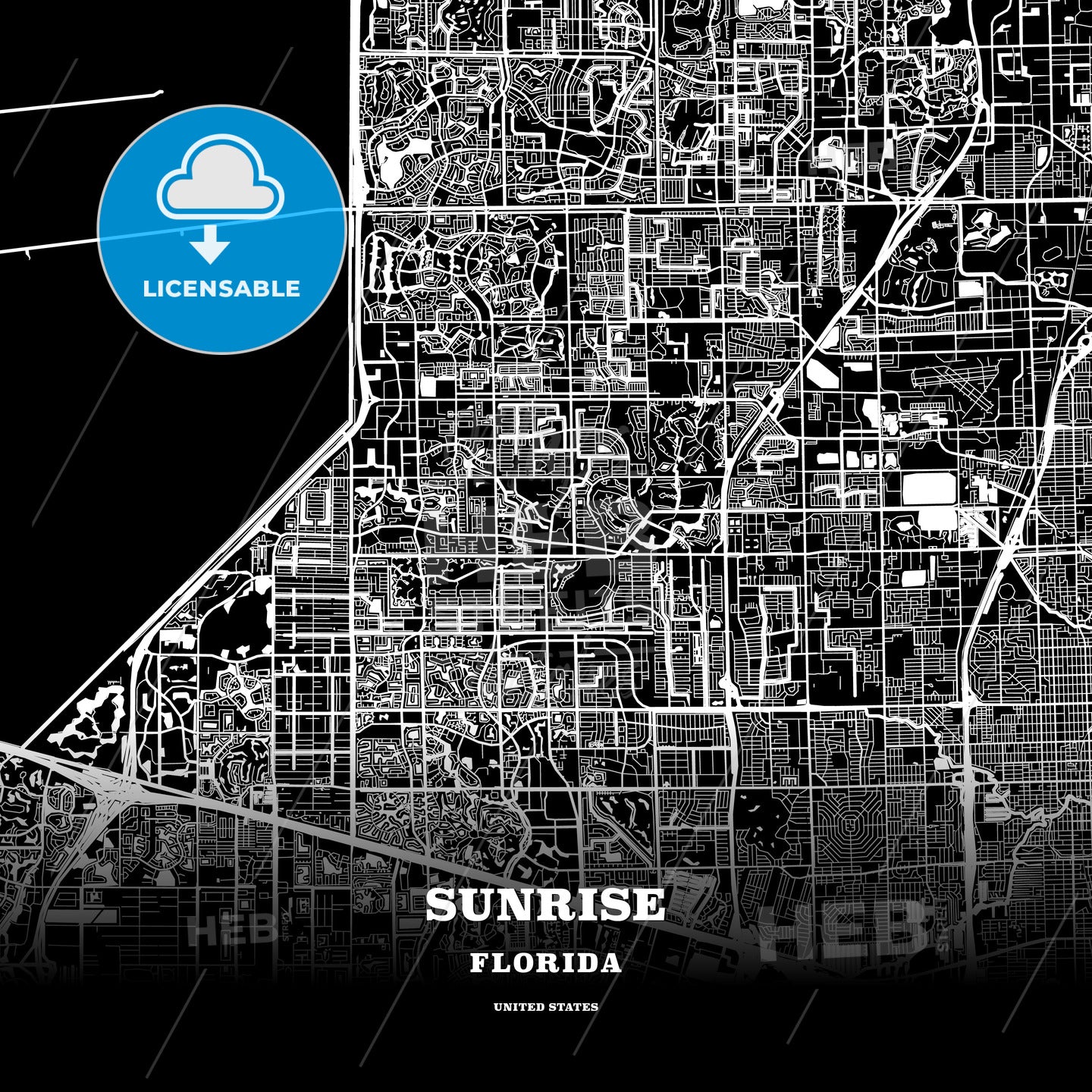 Sunrise, Florida, USA map
