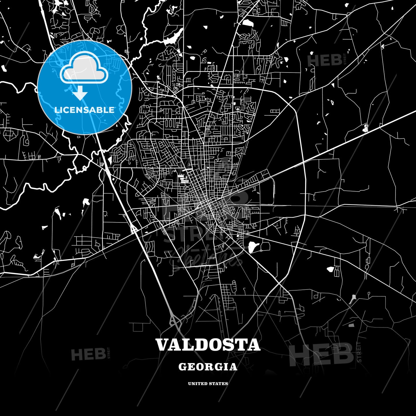 Valdosta, Georgia, USA map