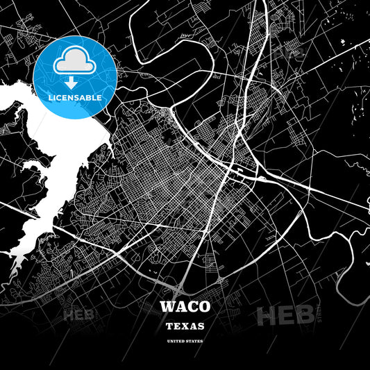 Waco, Texas, USA map