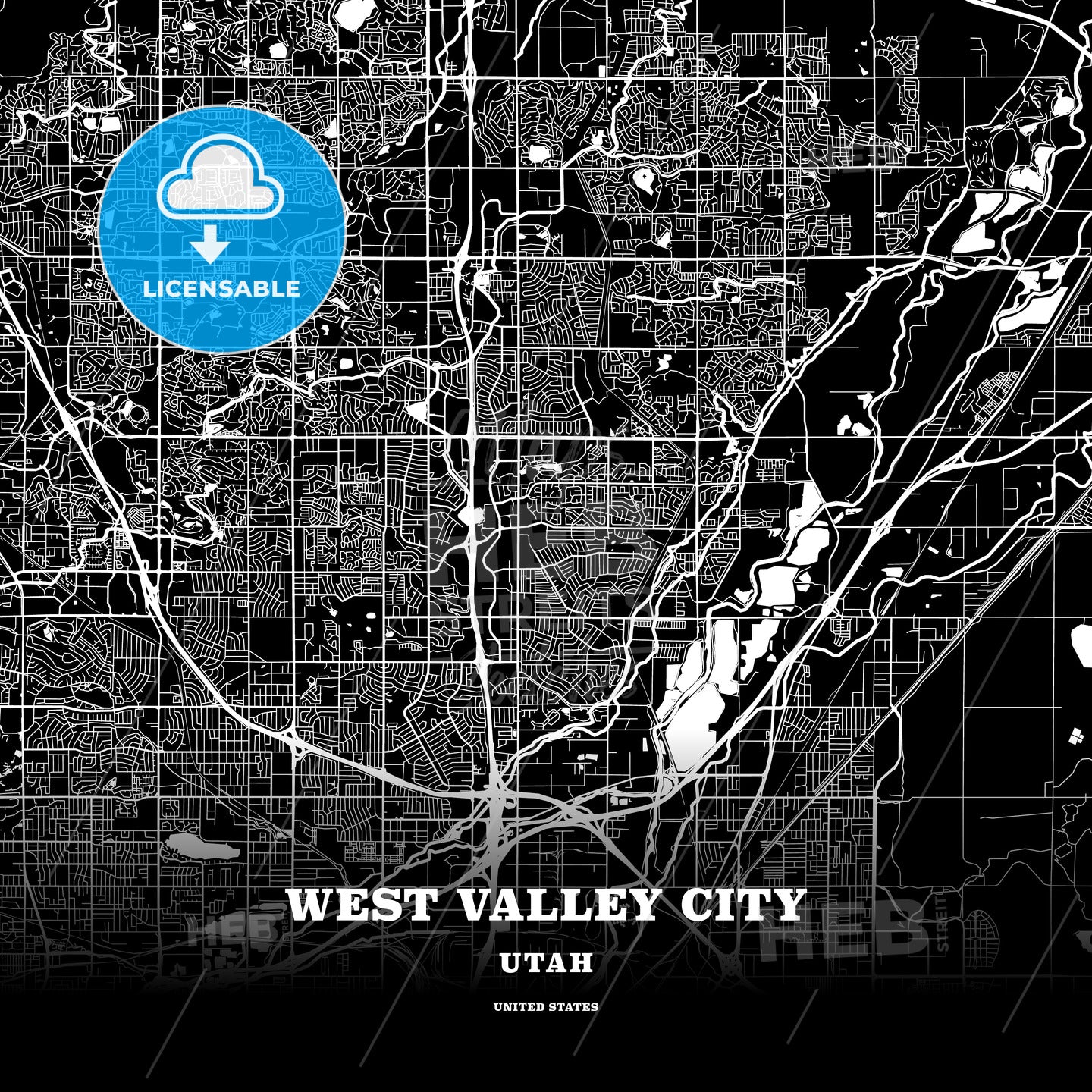 West Valley City, Utah, USA map