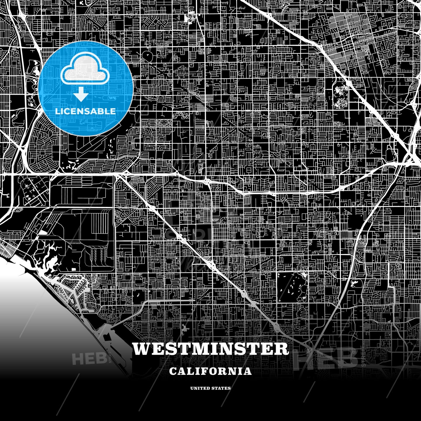 Westminster, California, USA map