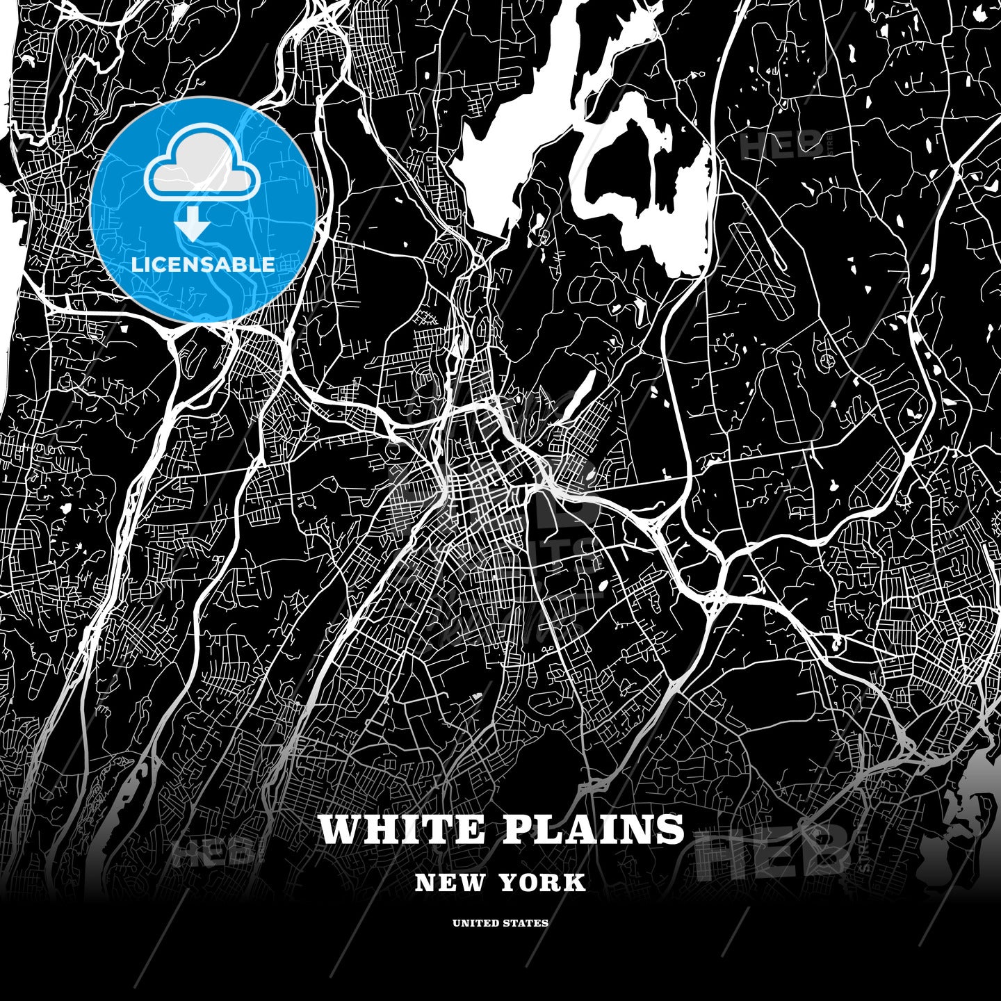 White Plains, New York, USA map