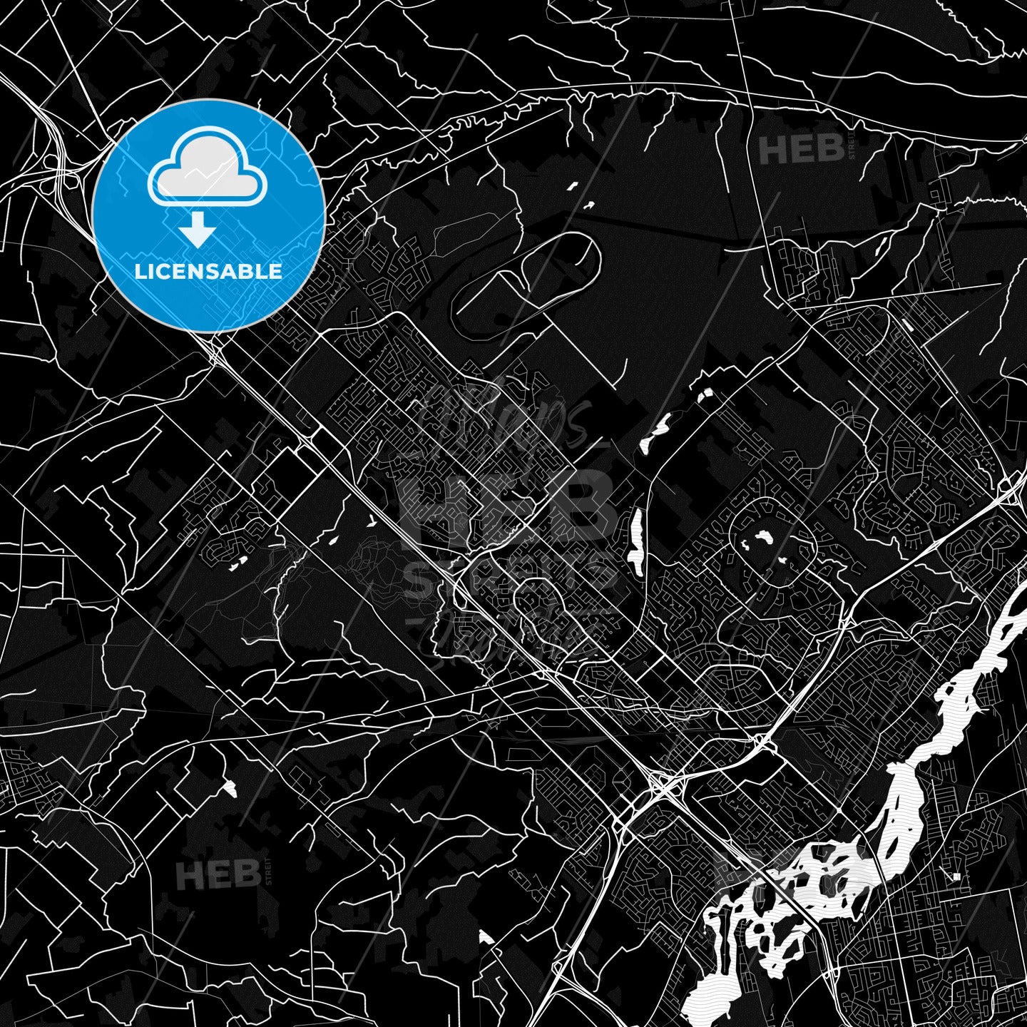 Blainville, Canada PDF map