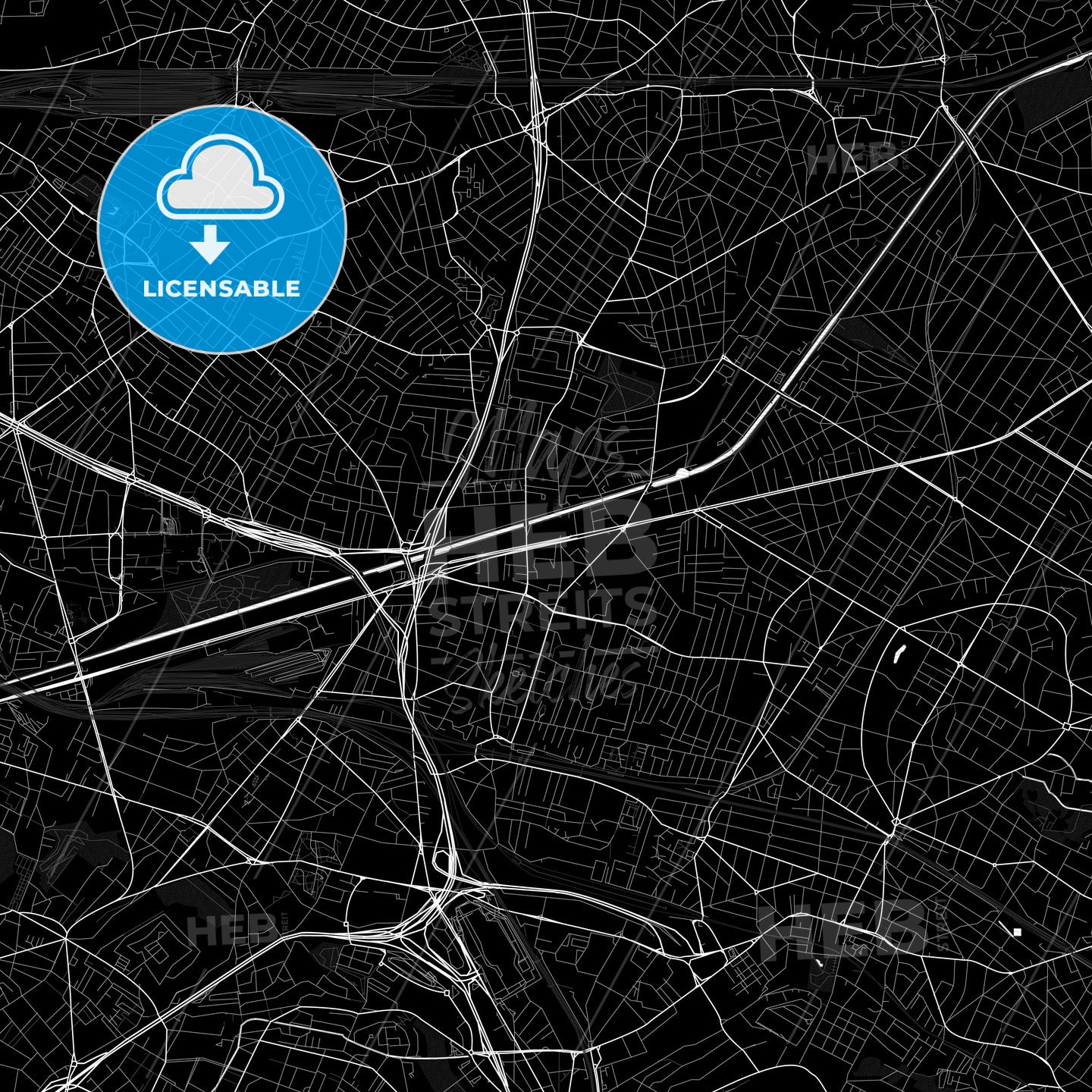 Bondy, France PDF map