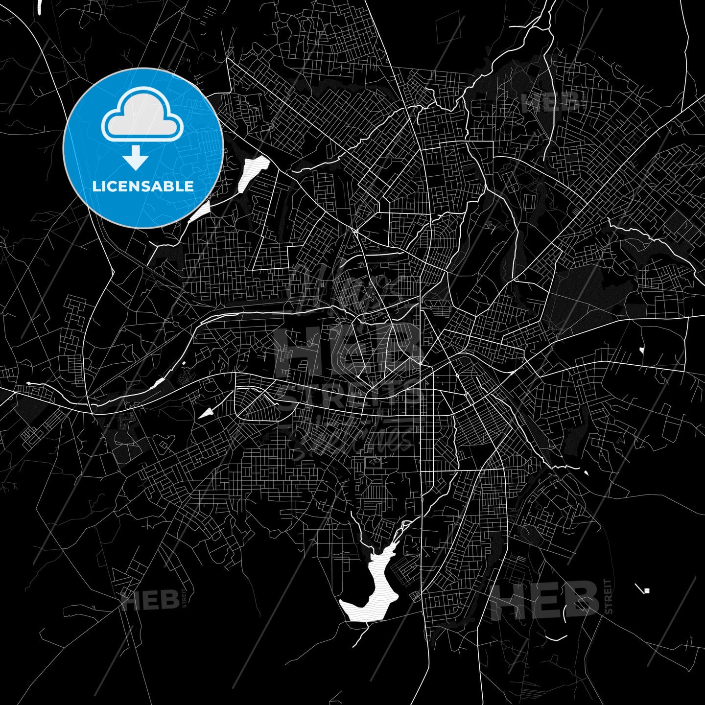 Bouake, Ivory Coast PDF map