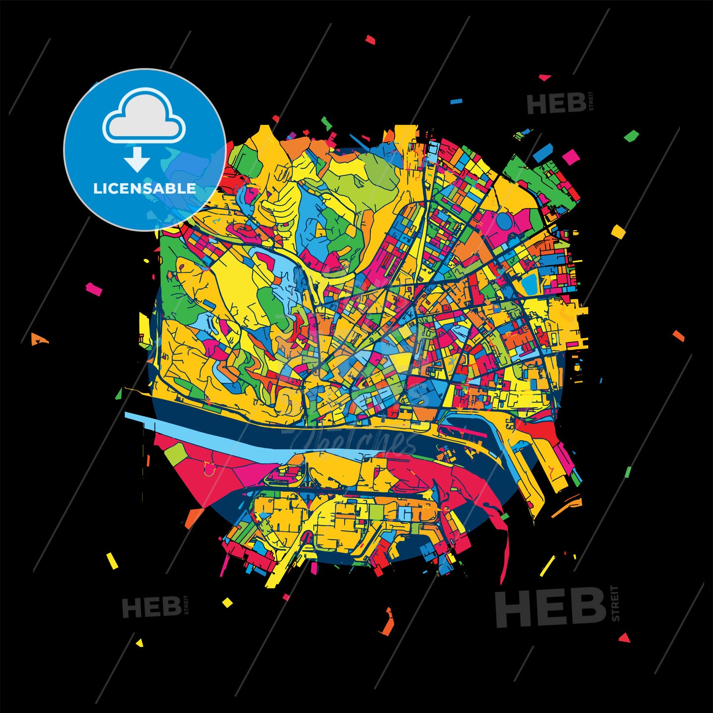 Bratislava, Slovakia, Colorful Artmap