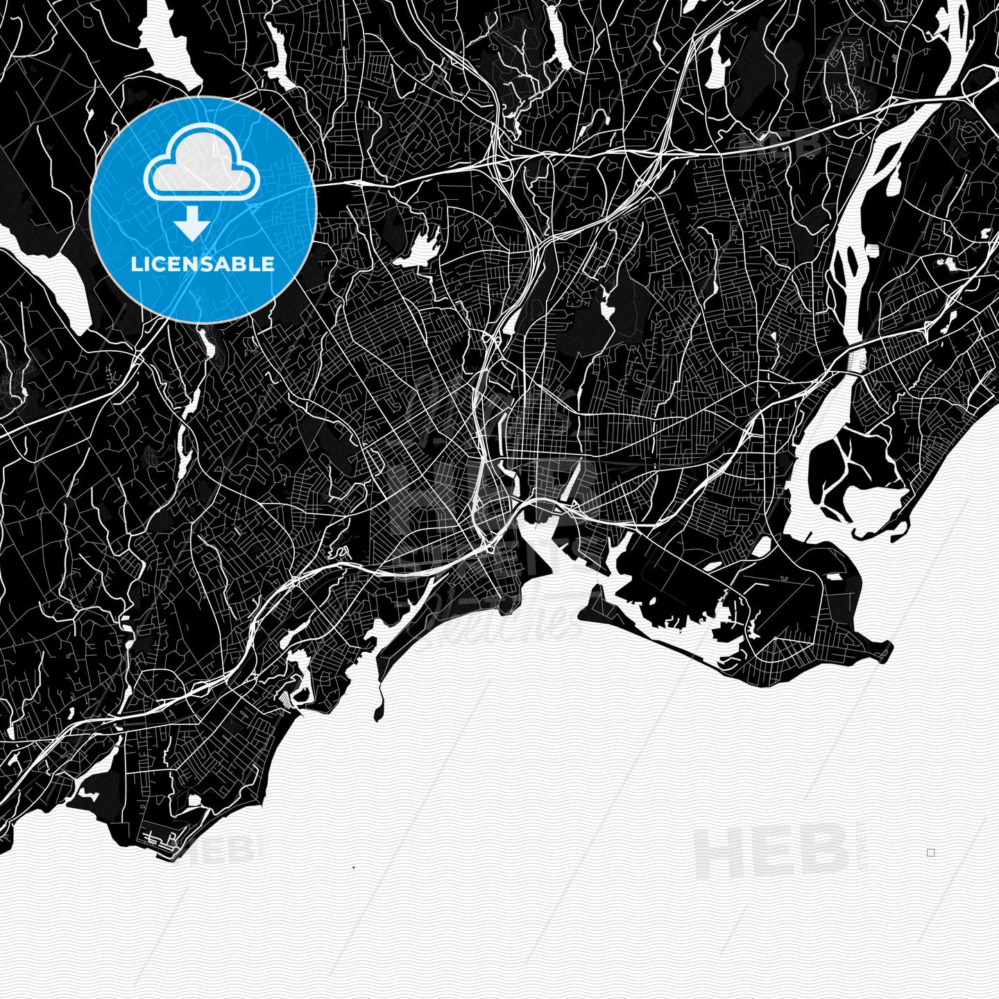 Bridgeport, Connecticut, United States, PDF map