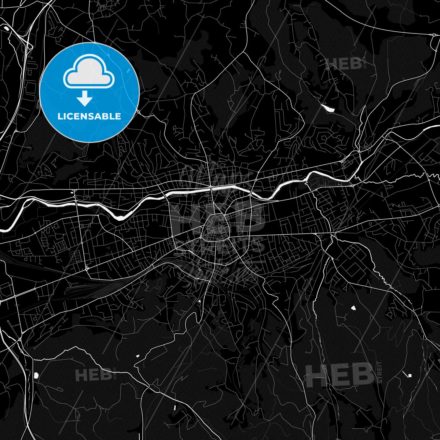 Brive-la-Gaillarde, France PDF map