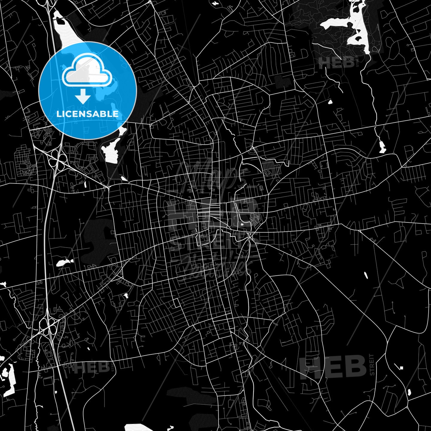 Brockton, Massachusetts, United States, PDF map