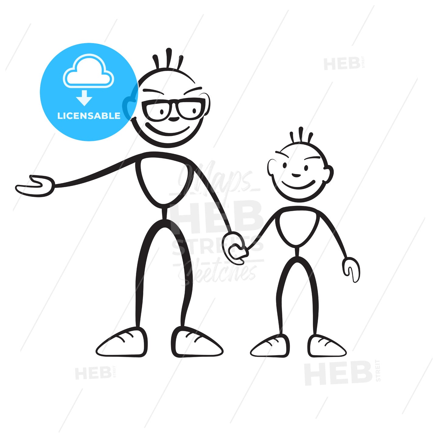 Brushman father and son explaining – instant download