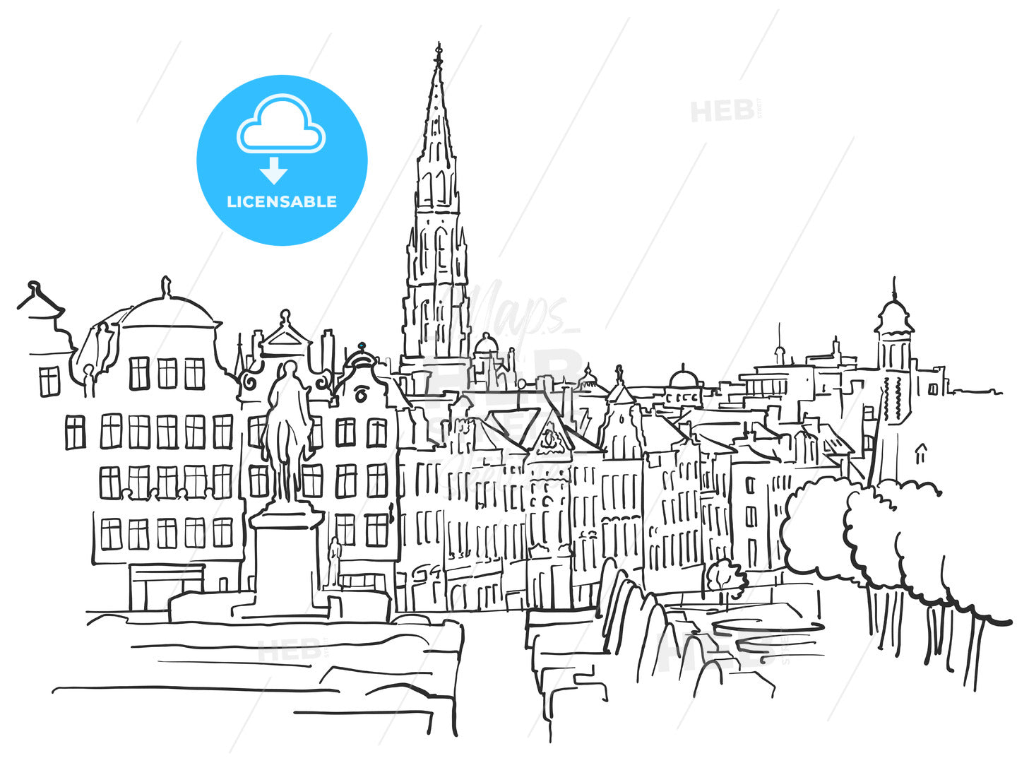 Brussels Belgium Urban Scene – instant download