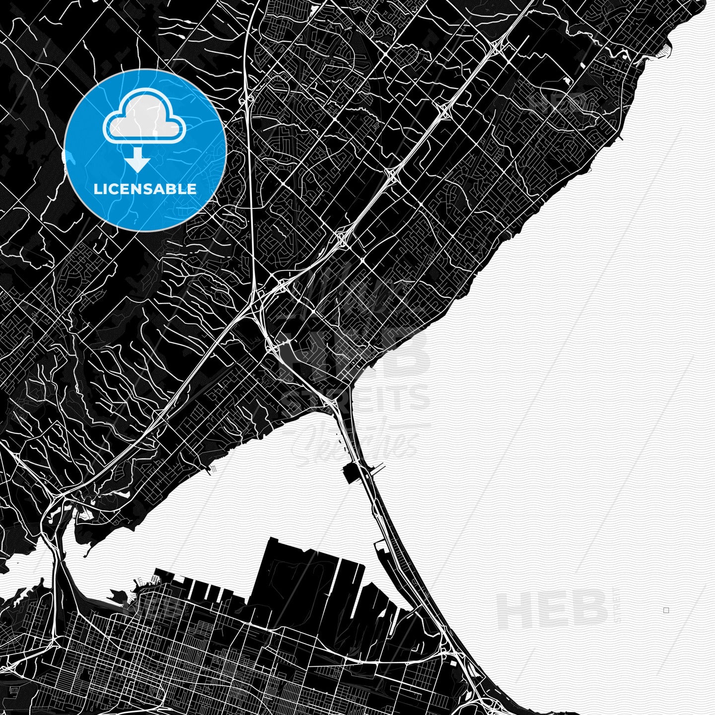 Burlington, Canada PDF map