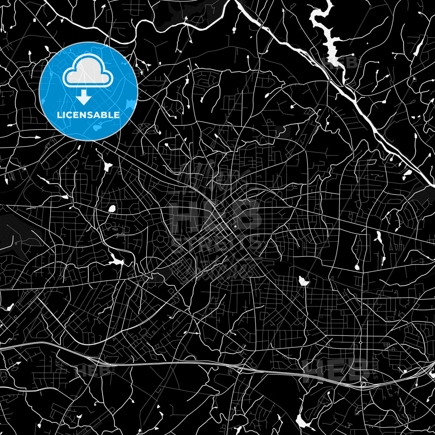 Burlington, North Carolina, United States, PDF map