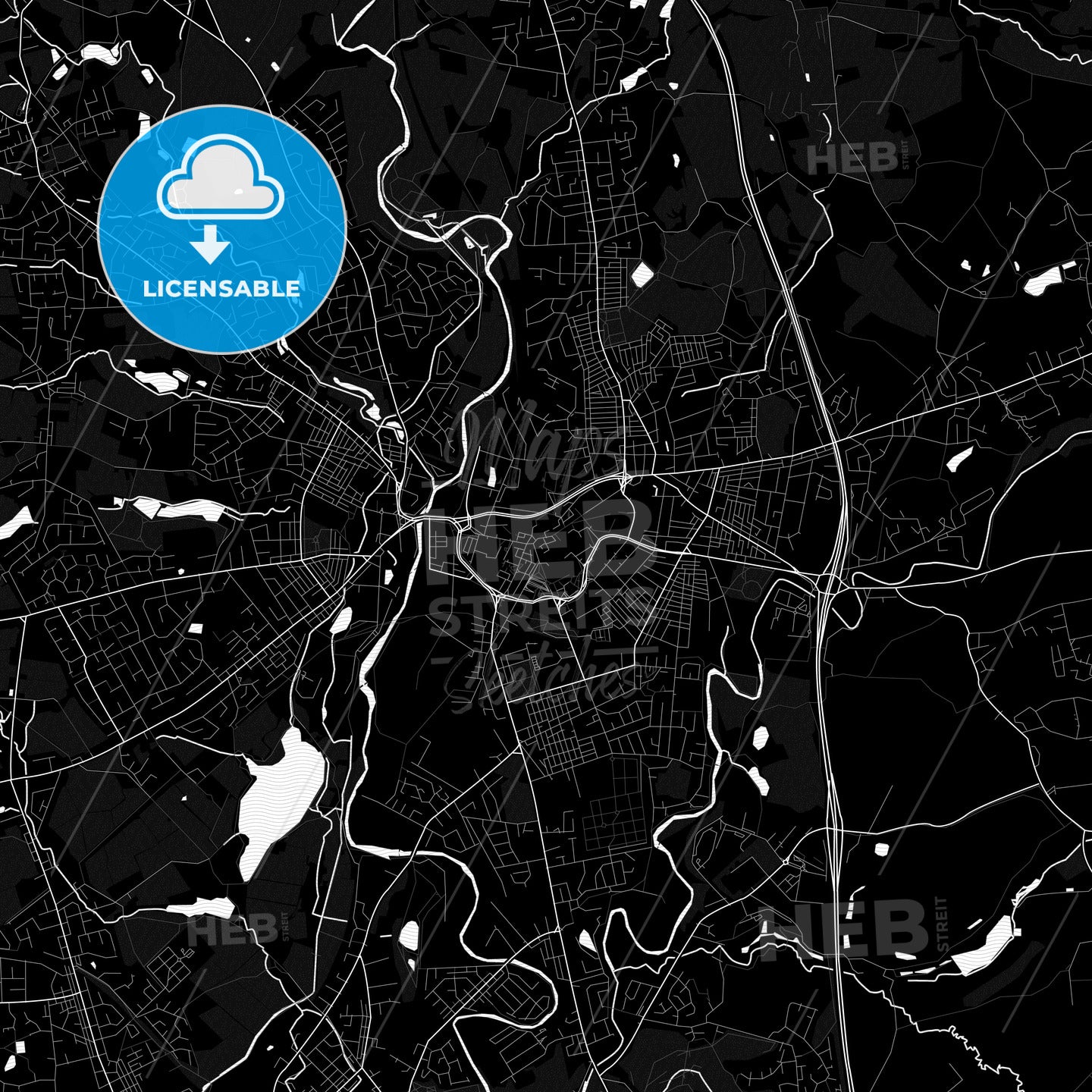Bury, England PDF map
