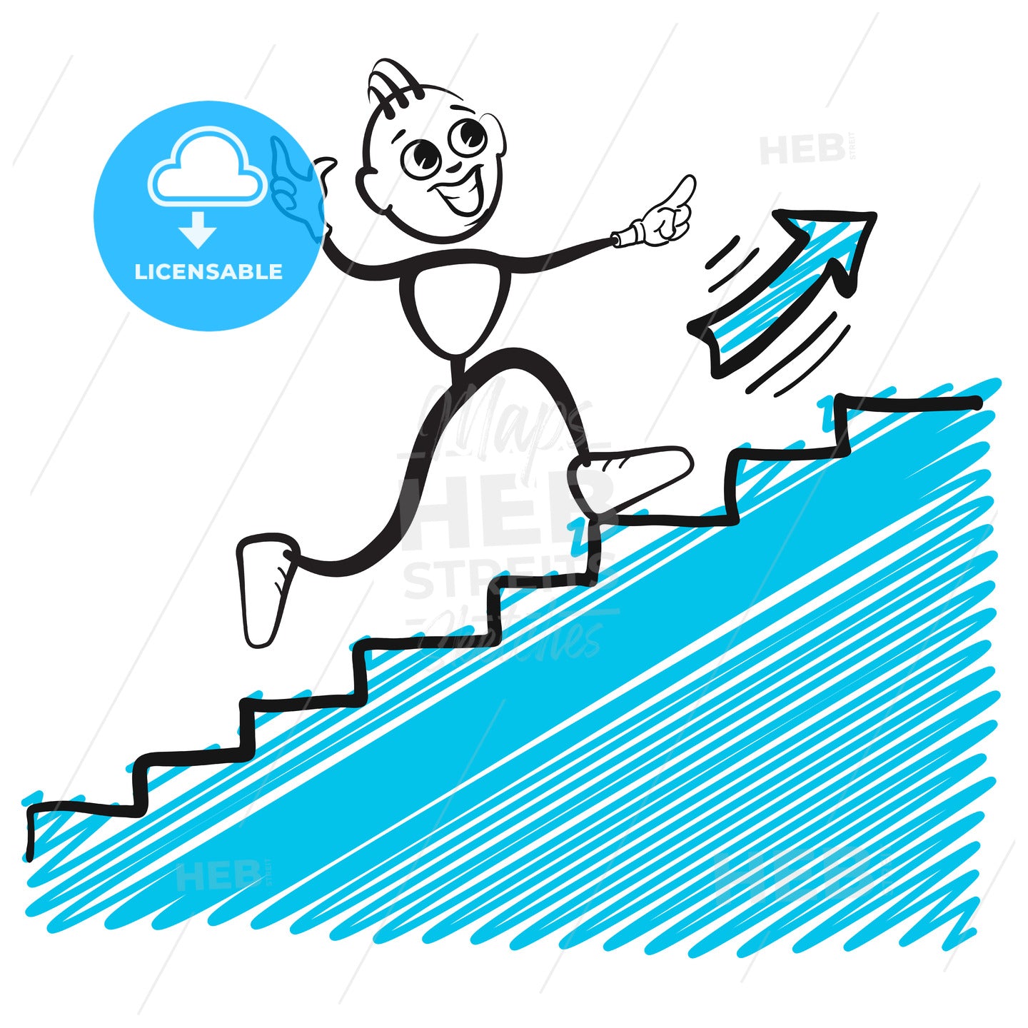 Business man jumping up – instant download