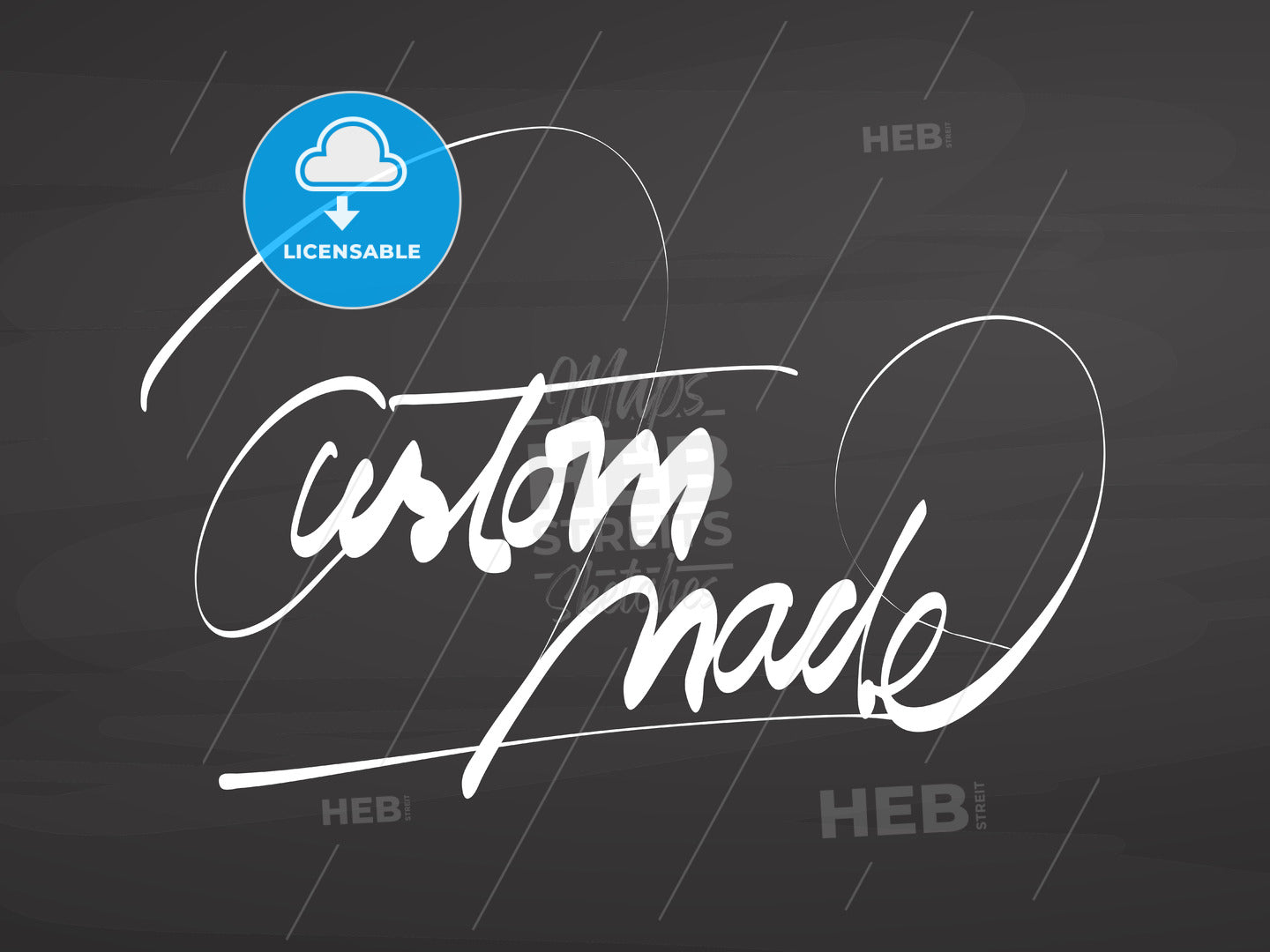 Calligrphy custom made lettering on chalkboard – instant download