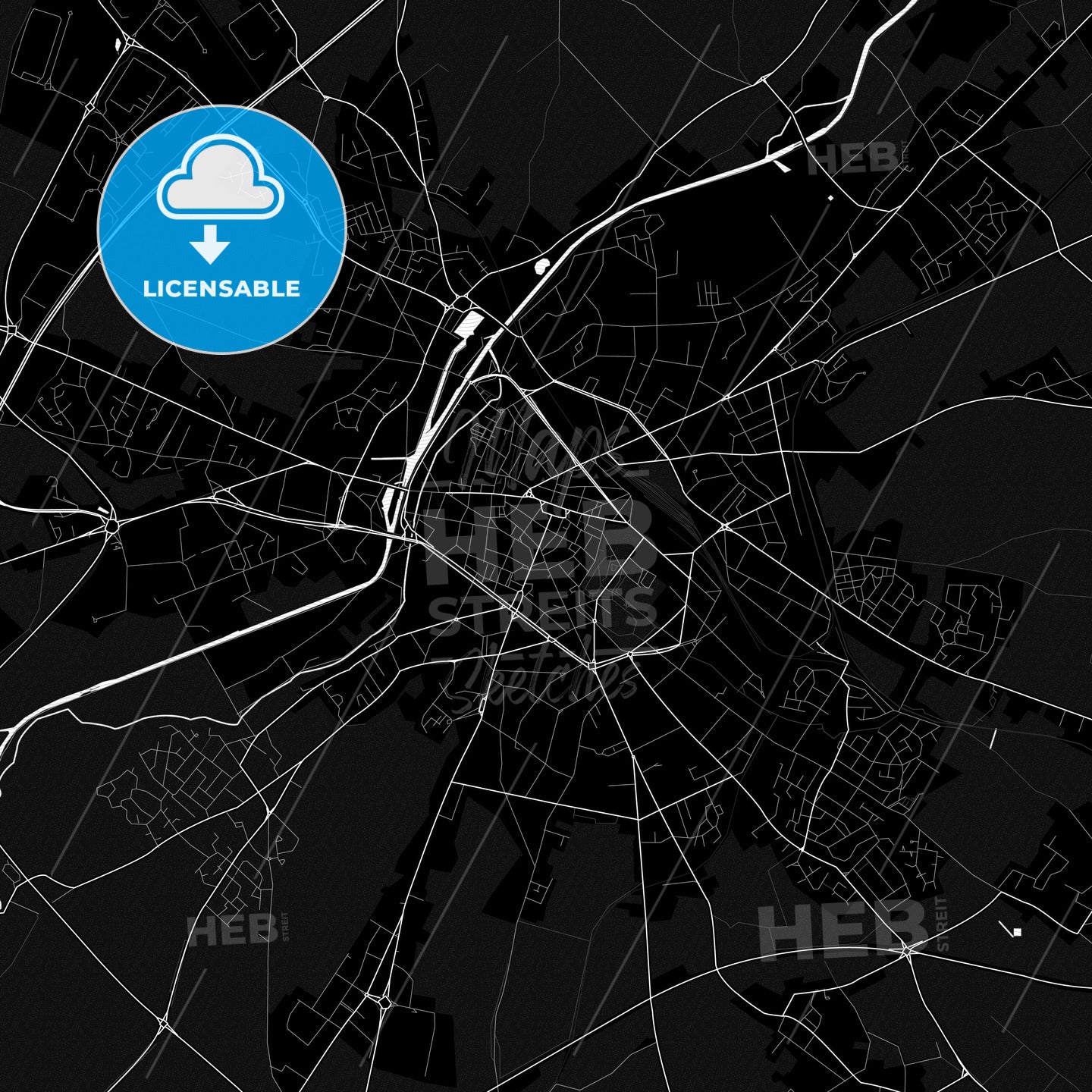 Cambrai, France PDF map