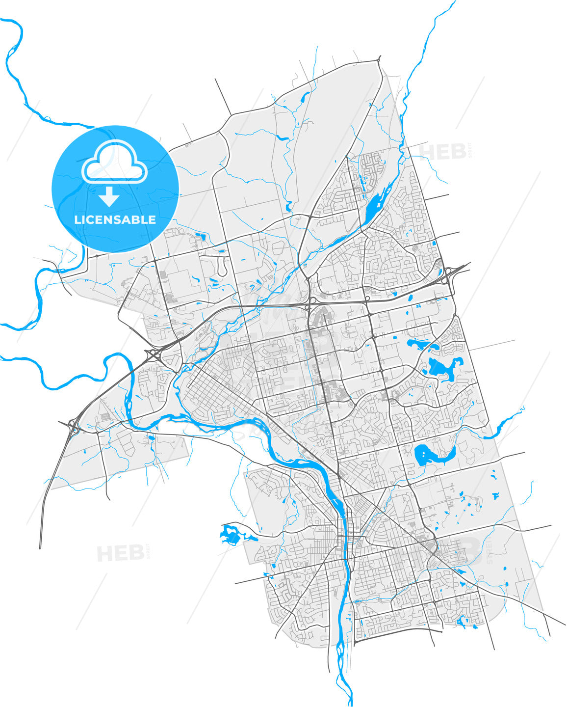 Map of Cambridge Ontario Canada