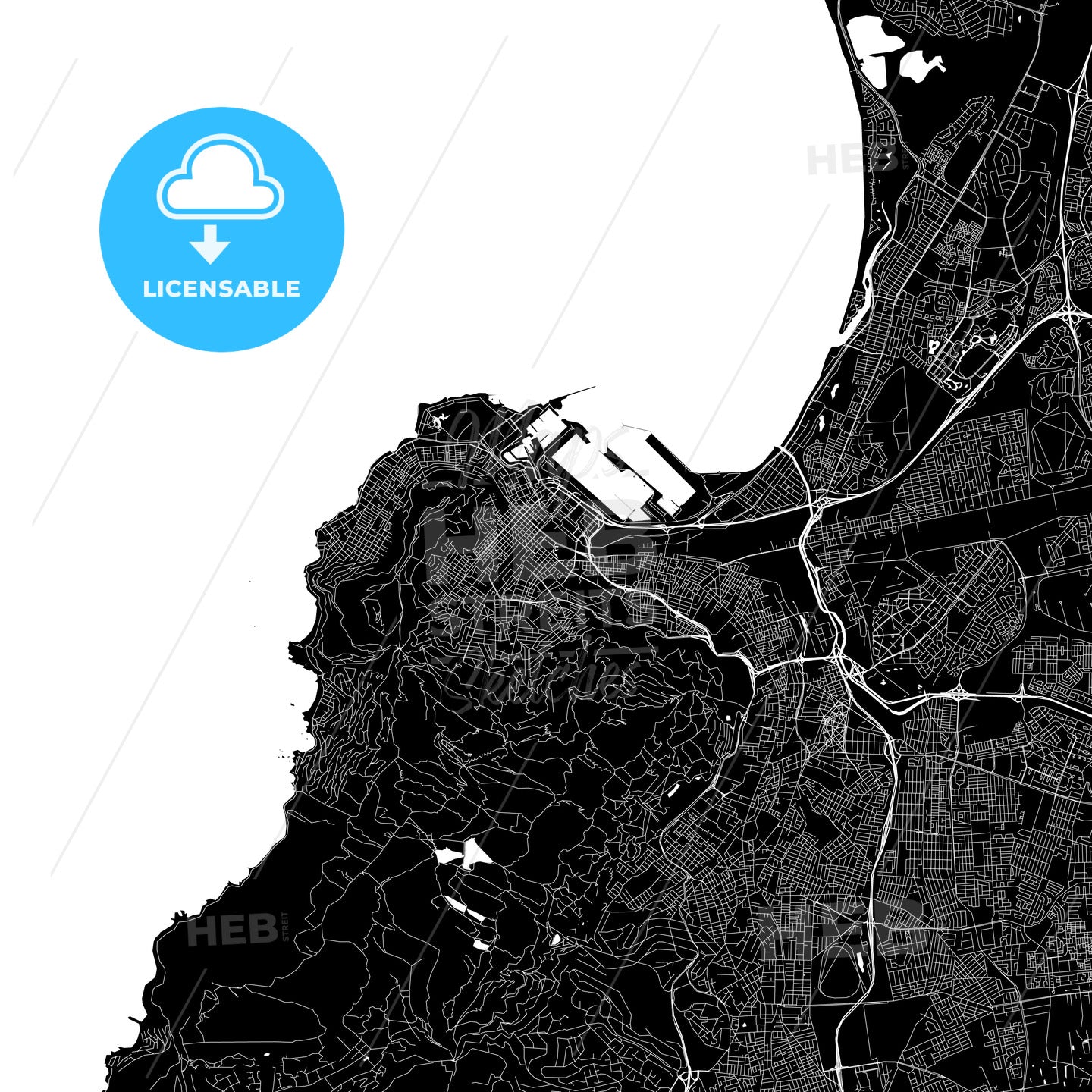 Cape Town South Africa map