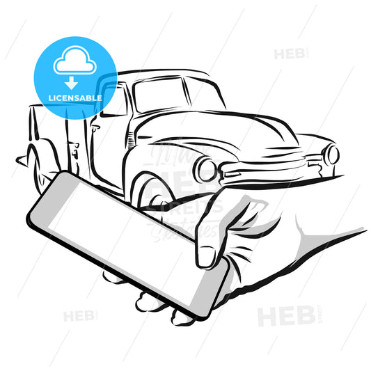 Car Rental Service via Cellphone App – instant download