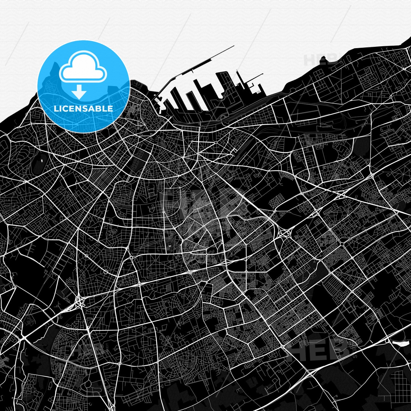 Casablanca, Morocco PDF map