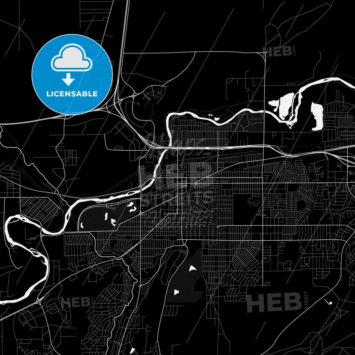 Casper, Wyoming, United States, PDF map