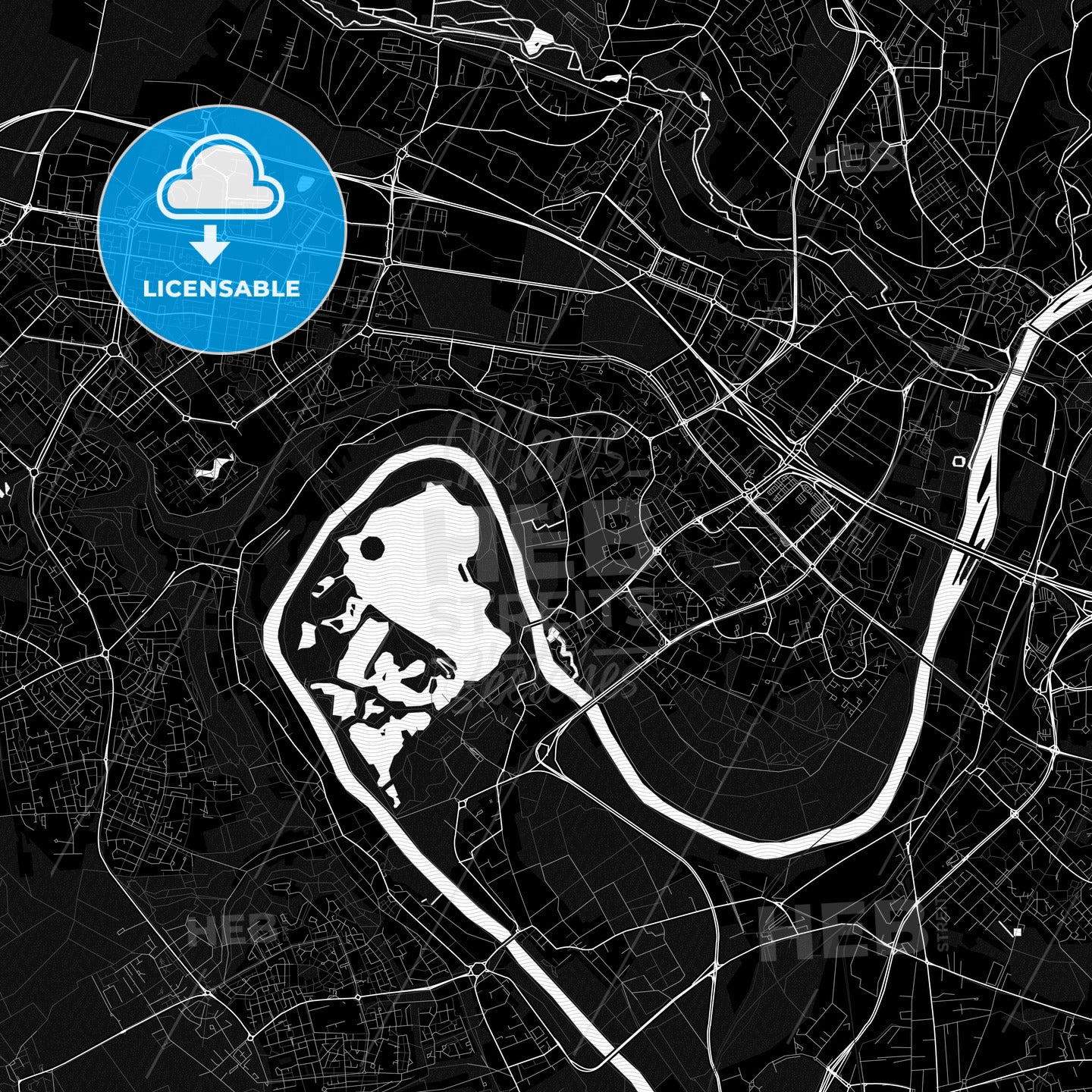 Cergy, France PDF map