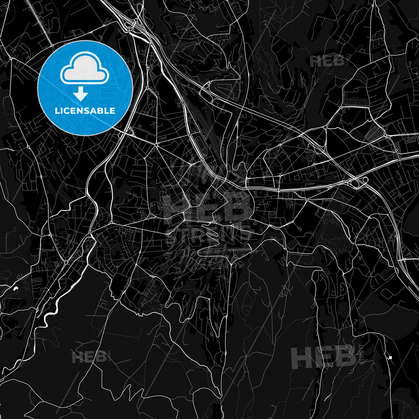 Chambéry, France PDF map