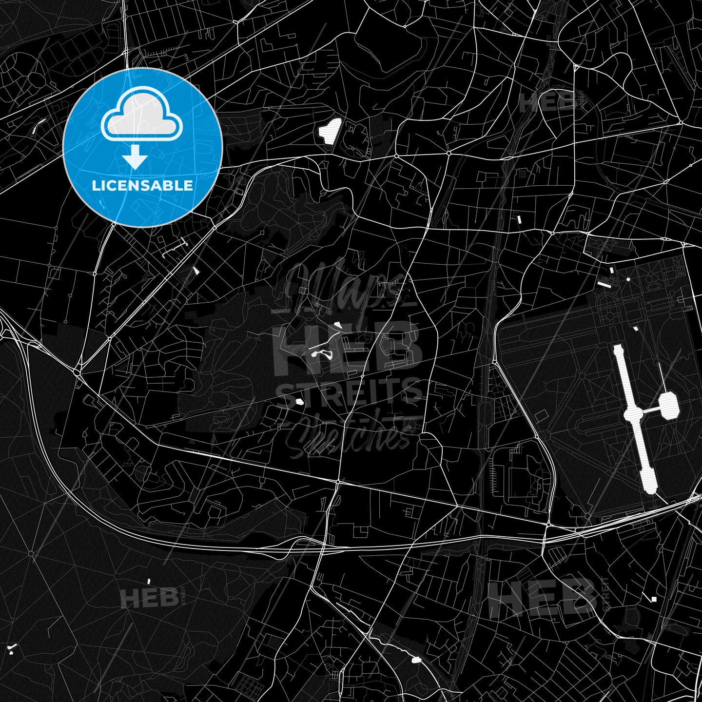 Châtenay-Malabry, France PDF map