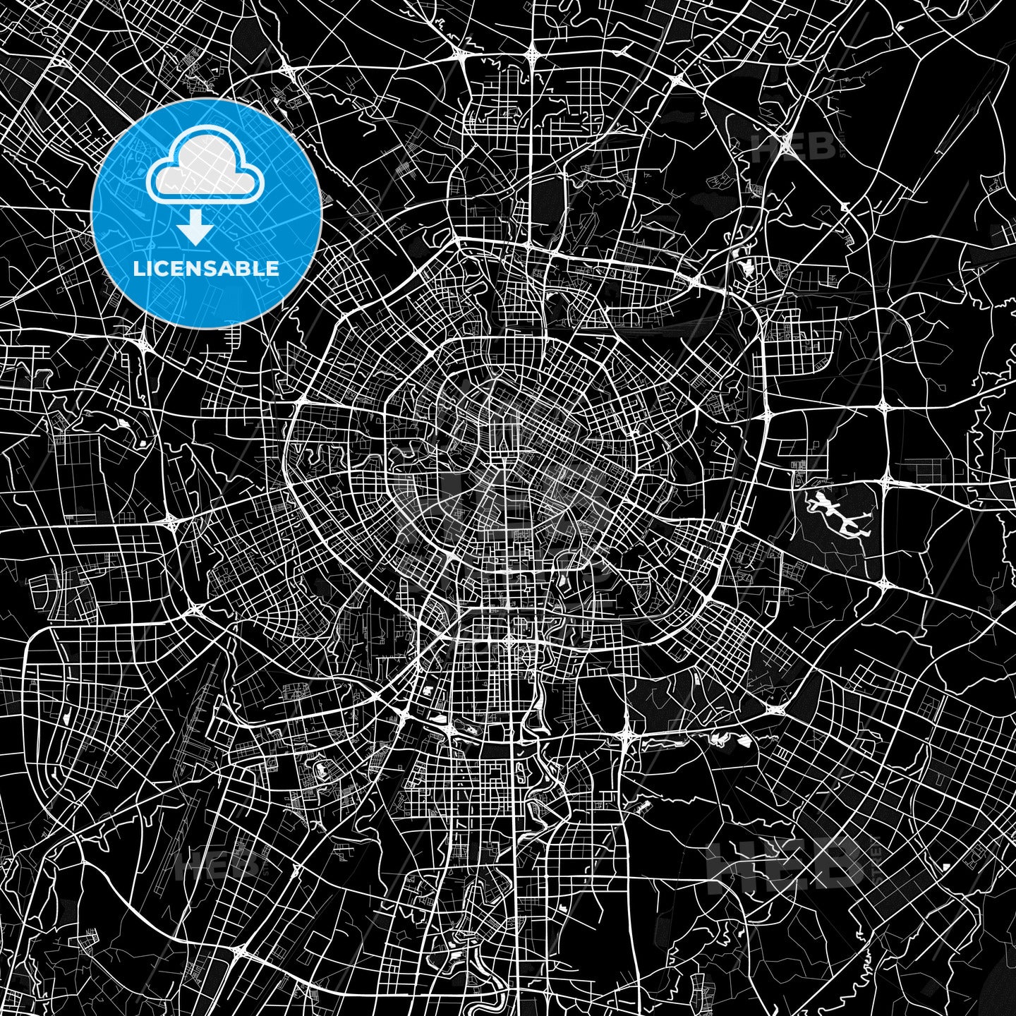 Chengdu, China PDF map