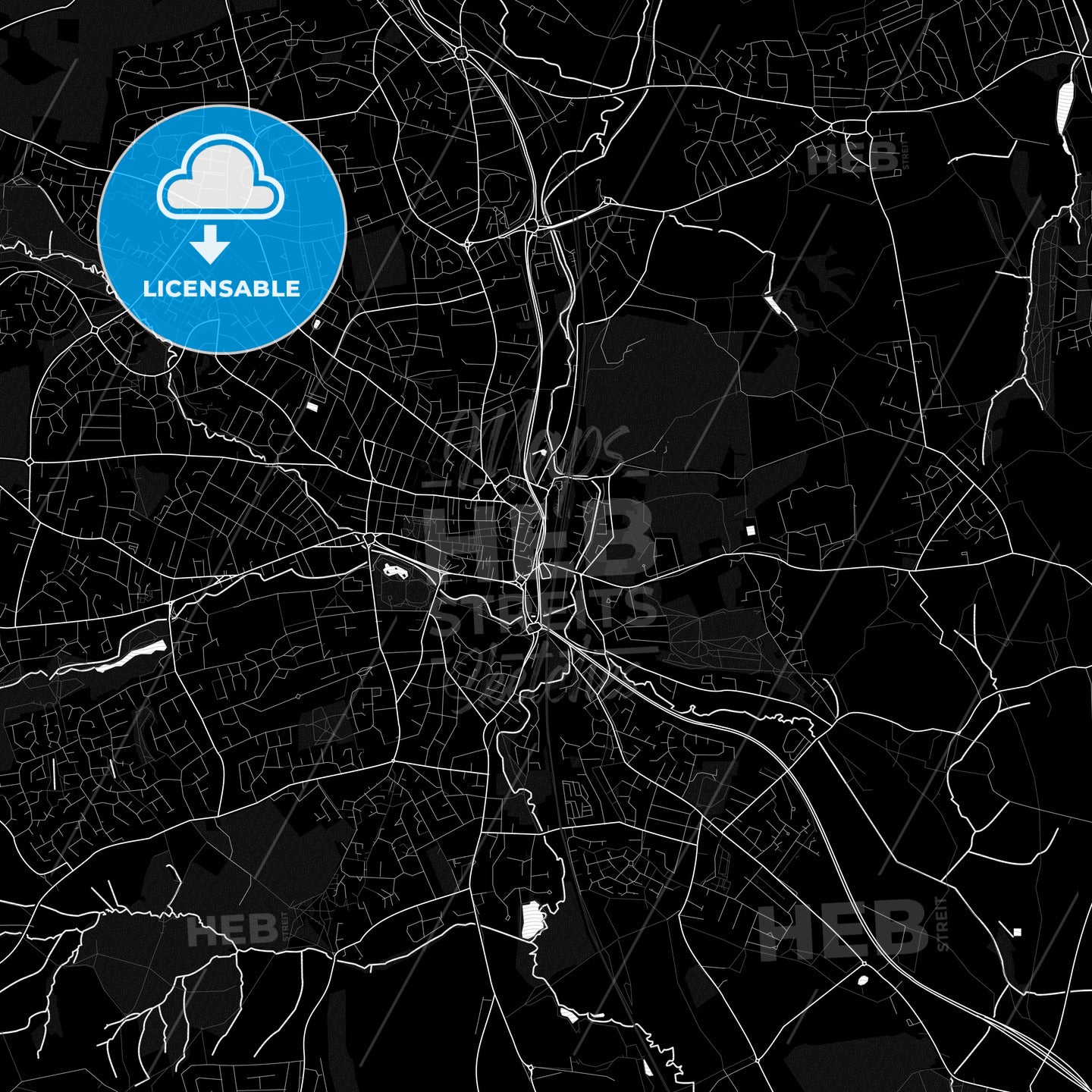 Chesterfield, England PDF map