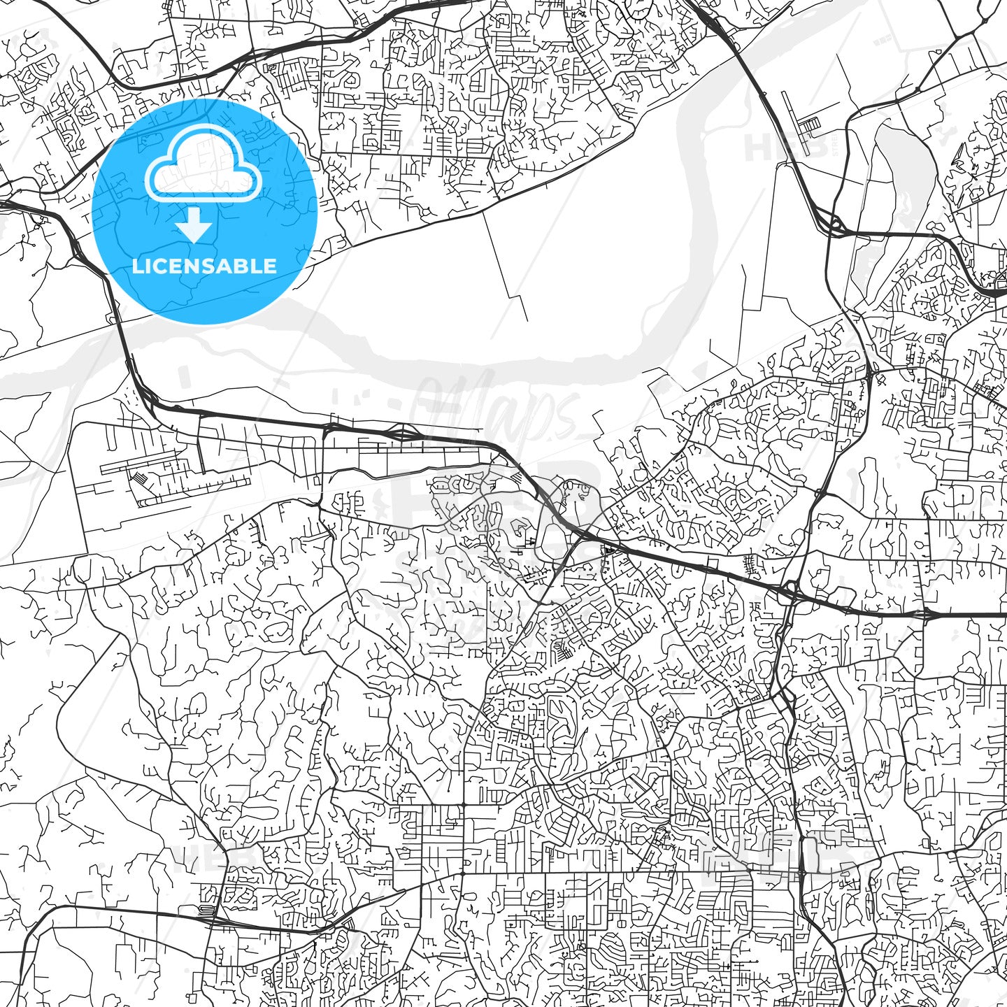 Chesterfield, Missouri - Area Map - Light