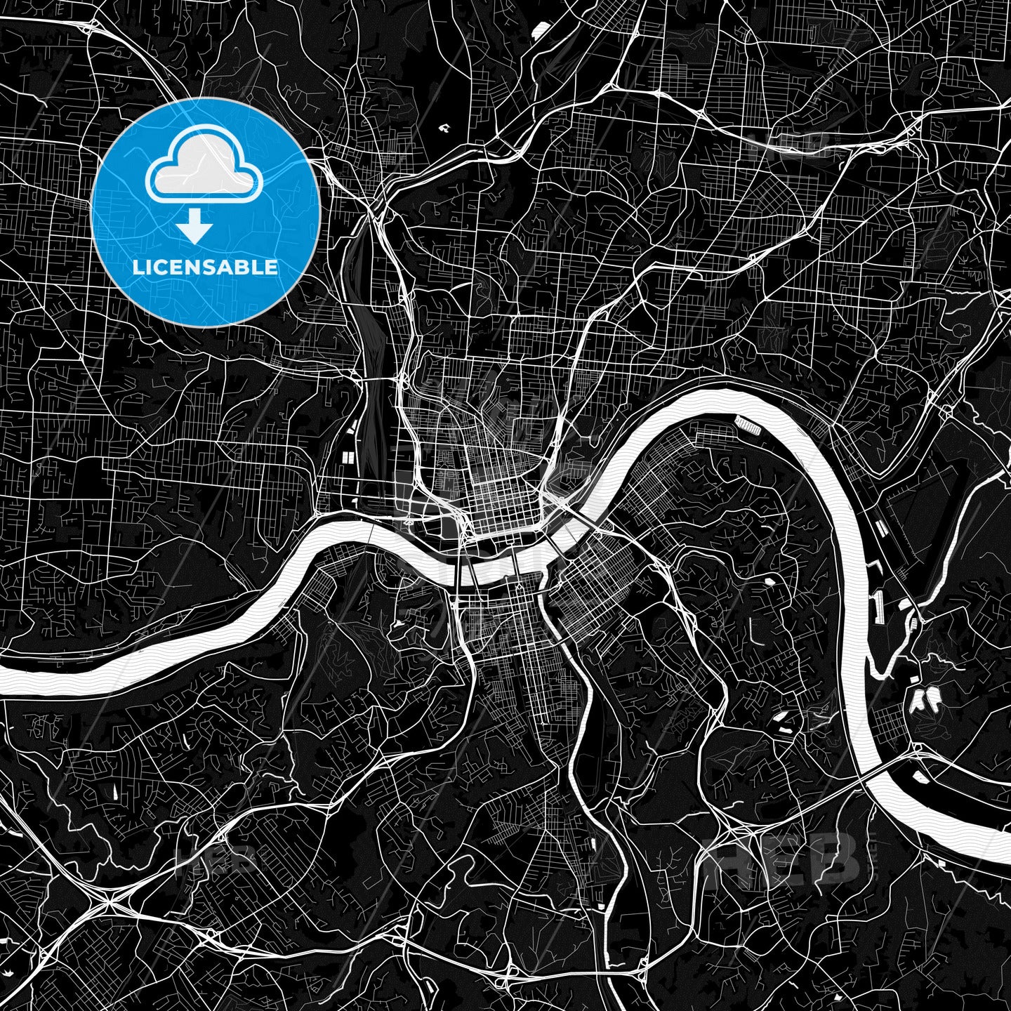 Cincinnati, Ohio, United States, PDF map