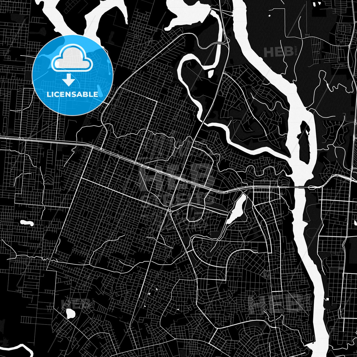 Ciudad del Este, Paraguay PDF map