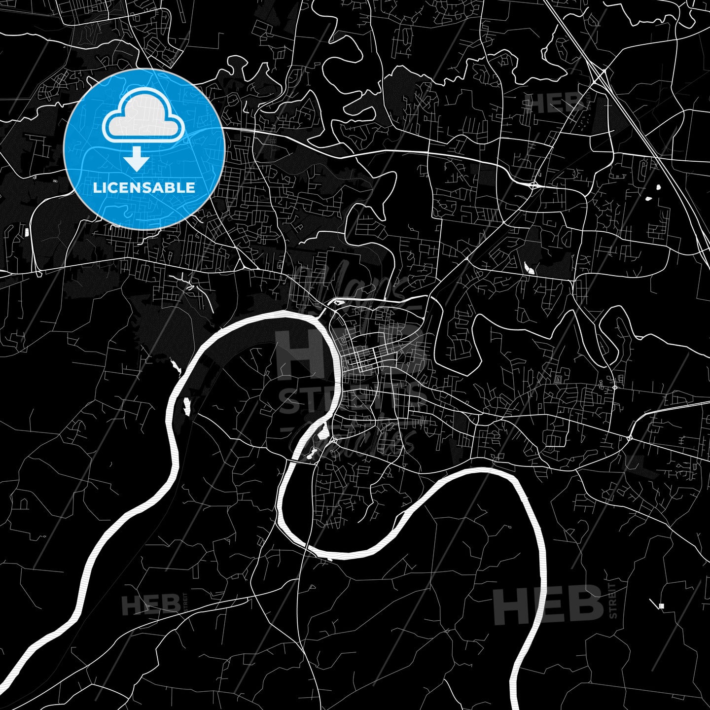 Clarksville, Tennessee, United States, PDF map
