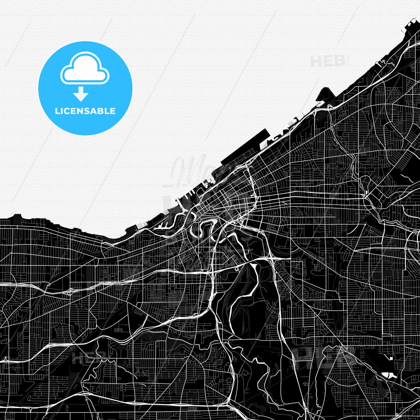 Cleveland, Ohio, United States, PDF map