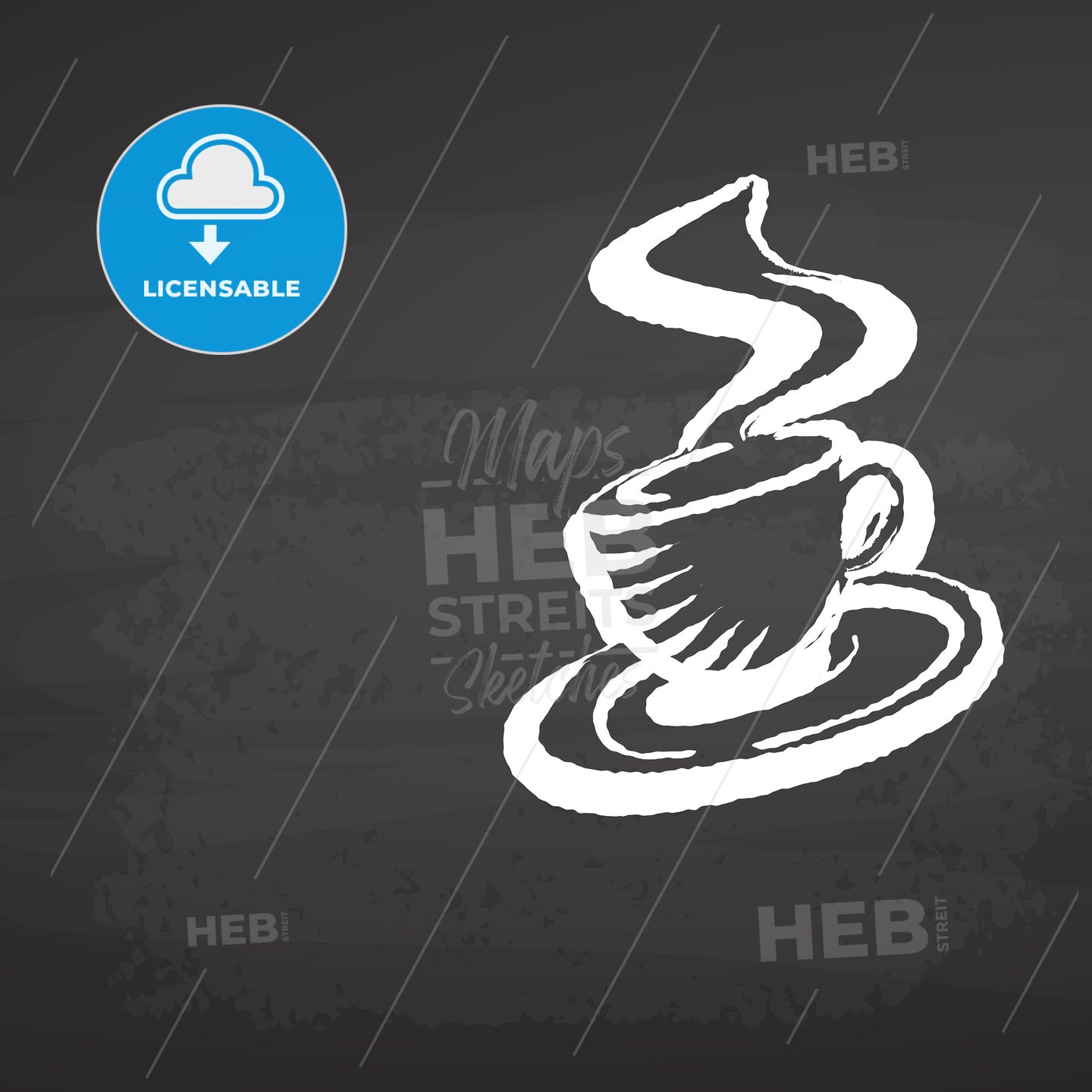 Coffee Cup Chalkboard Sketch – instant download