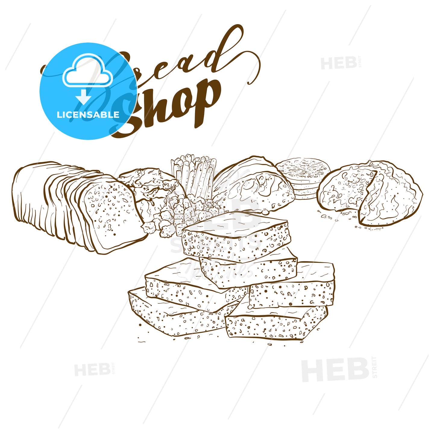 Collection of bakery products – instant download