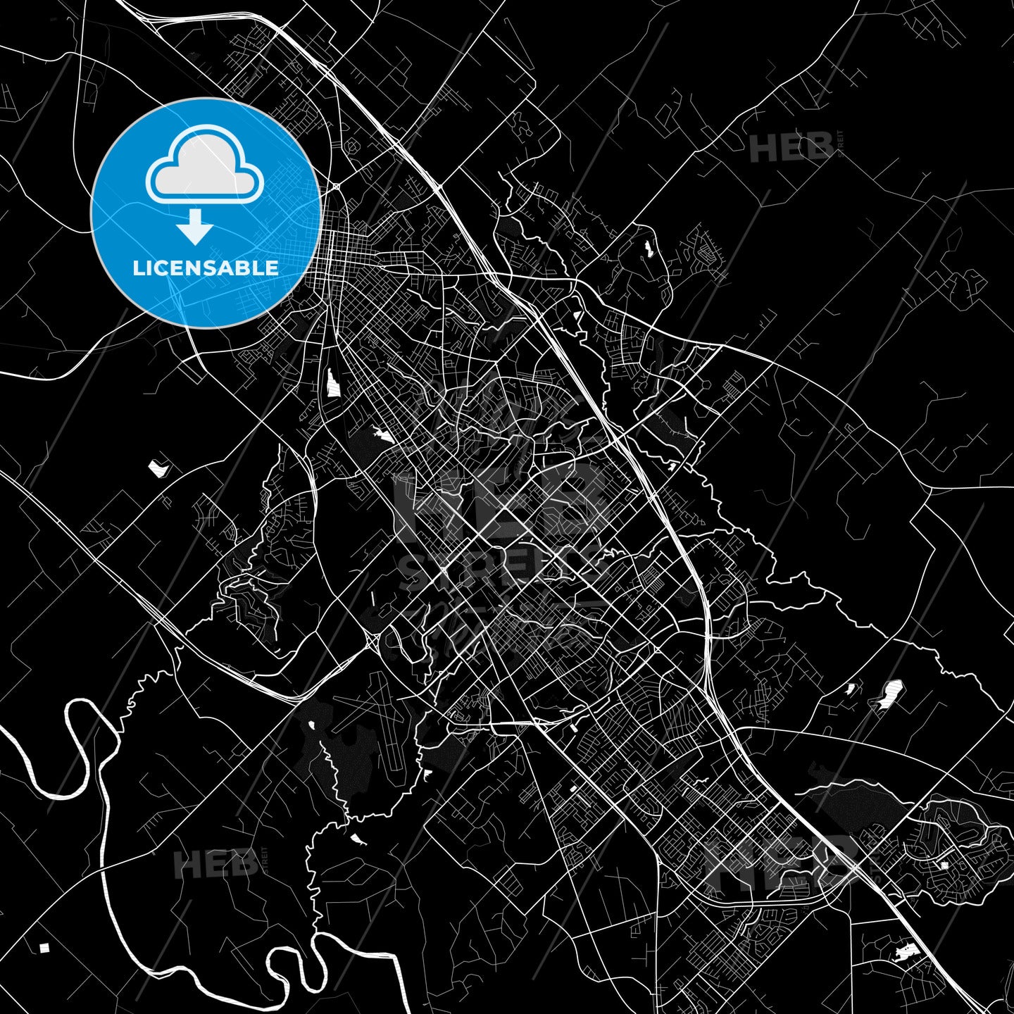College Station, Texas, United States, PDF map