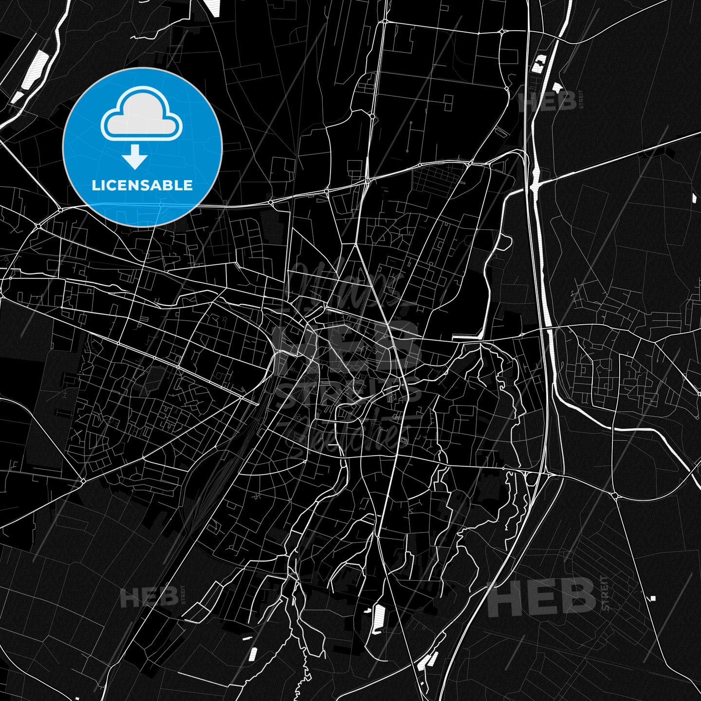 Colmar, France PDF map