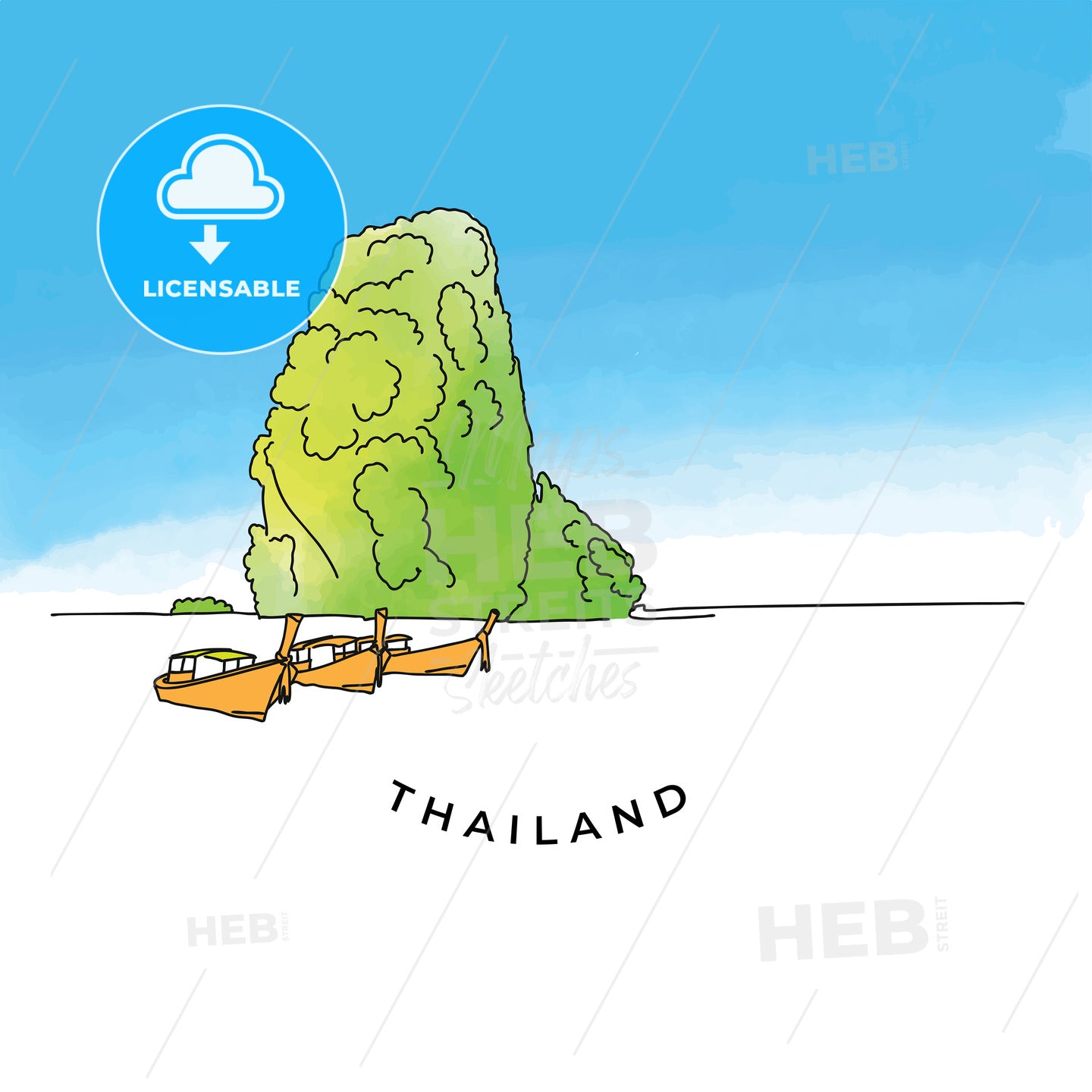 Colorful Thailand rock – instant download