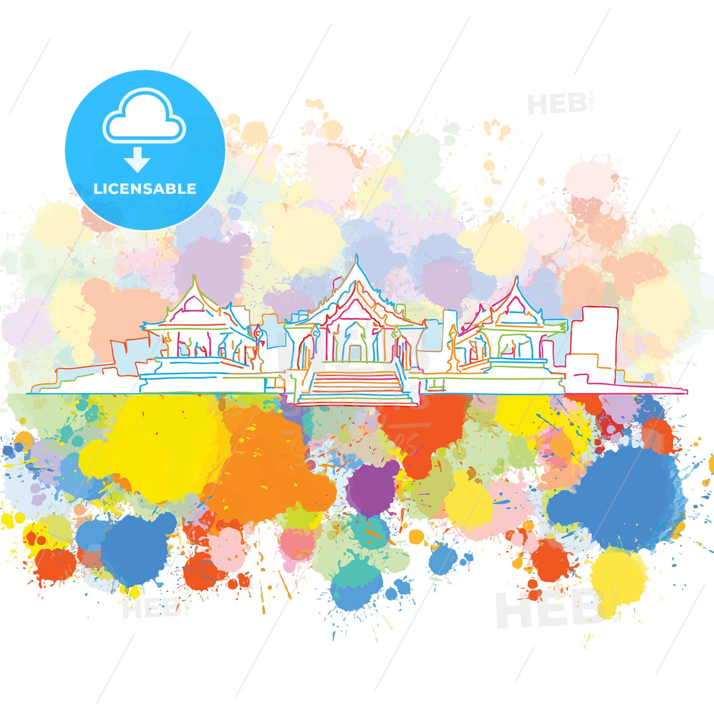 Colourful Thailand sign – instant download