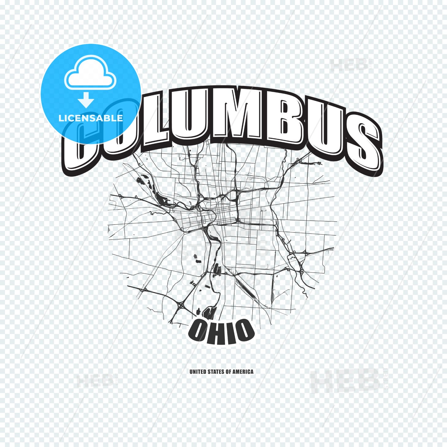 Columbus, Ohio, logo artwork – instant download
