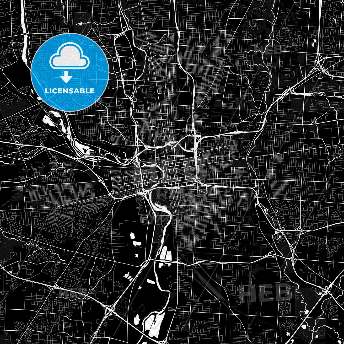 Columbus, Ohio, United States, PDF map
